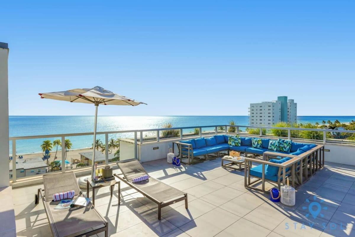 Rooftop Pool - Balcony - Hollywood Beach Broad - Walk Apartment Exterior photo